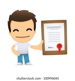funny cartoon casual man in various poses for use in advertising, presentations, brochures, blogs, documents and forms, etc.