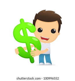 funny cartoon casual man in various poses for use in advertising, presentations, brochures, blogs, documents and forms, etc.