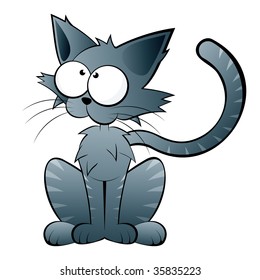 funny cartoon cat