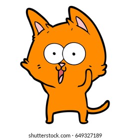 gato divertido de dibujos animados