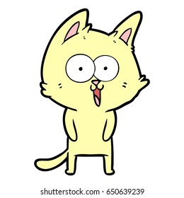 gato divertido de dibujos animados