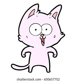 gato divertido de dibujos animados