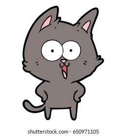 funny cartoon cat