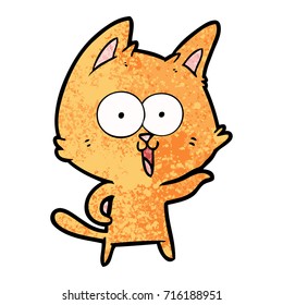 gato divertido de dibujos animados