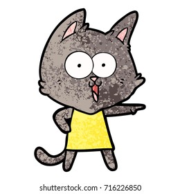 gato divertido de dibujos animados