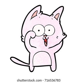 gato divertido de dibujos animados