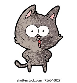 gato divertido de dibujos animados