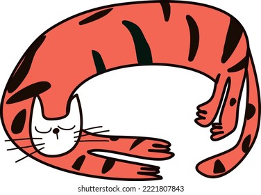 Funny cartoon cat illustration, more fun alternative style