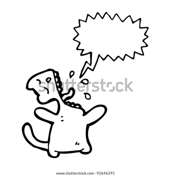 Funny Cartoon Cat Shout Bubble Stock Vector Royalty Free 92646295