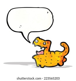 funny cartoon cat with speech bubble