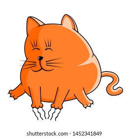 Funny cartoon cat. Vector illustration.