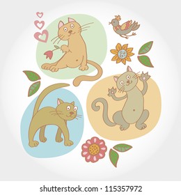 funny cartoon cats