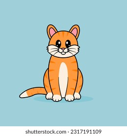 Funny cartoon Cats. Cute Cat Vector Design