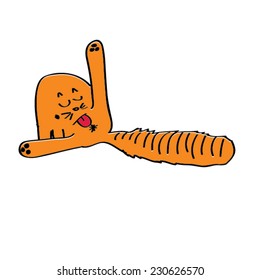 Funny cartoon cats in vector