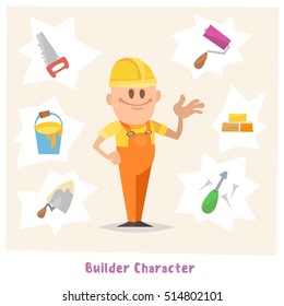funny cartoon character builder and tools icons