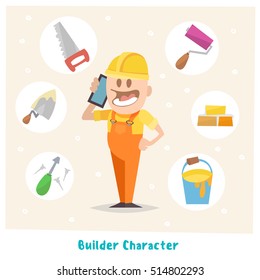 funny cartoon character builder and tools icons