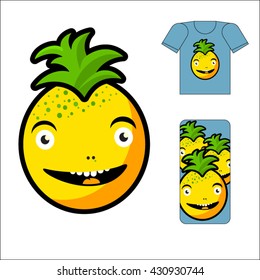 funny cartoon character dark yellow tomato