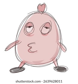 funny cartoon character design. vector eps10