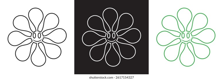 Funny cartoon  character icon. Vector for websites, mobile interfaces, presentations, banner, visual branding etc. Vector illustration. isolated on white and black background. EPS 10