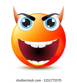 Funny Cartoon Character Red Face Emotions Stock Vector (Royalty Free ...