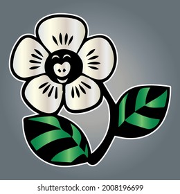 Diseño de sticker divertido de caracteres de dibujos animados  