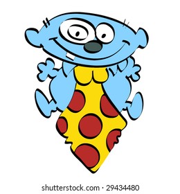 funny cartoon character with tie
