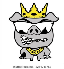 funny cartoon character in vector art style