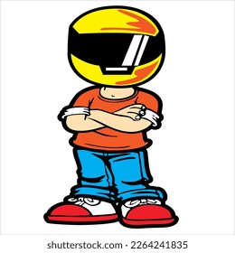 funny cartoon character in vector art style
