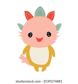 Funny cartoon character. Vector design element. 