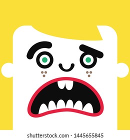 Funny Cartoon Character. Vector Illustration.