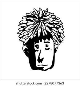 Funny cartoon character. Vector illustration.