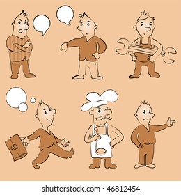 Funny cartoon characters.