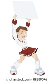 funny cartoon cheerleader
