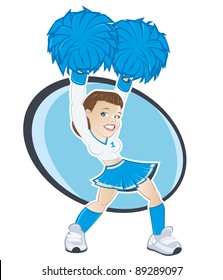 funny cartoon cheerleader