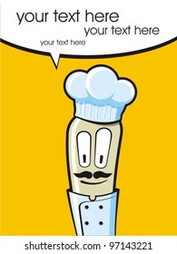 funny cartoon chef cook