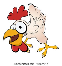 Funny Cartoon Chicken