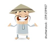 funny cartoon Chinese man 