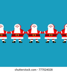 Funny cartoon Christmas seamless pattern. Textile rapport.