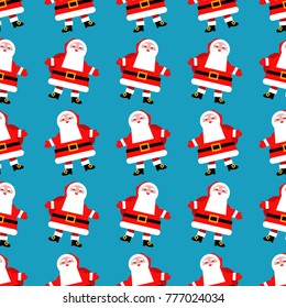 Funny cartoon Christmas seamless pattern. Textile rapport.