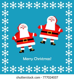 Funny cartoon Christmas seamless pattern. Textile rapport.