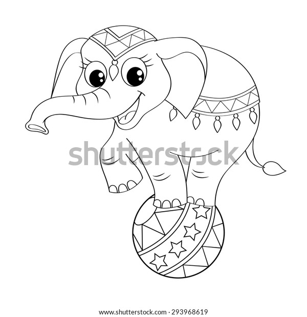 Vector De Stock Libre De Regalias Sobre Divertido Elefante Circo De Dibujos Animados293968619