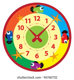 Funny Cartoon Clock For Kids