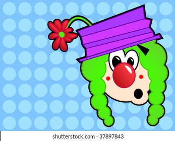 Funny cartoon clown