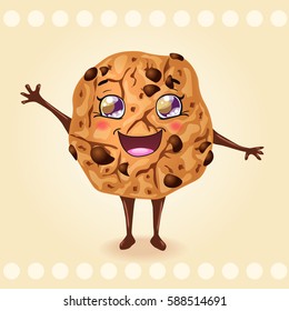 Funny cartoon cookie
