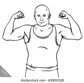 funny cartoon cool mixed martial arts fighter vector illustration