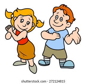 Funny Cartoon Couple Characters