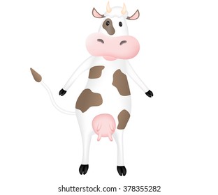 Funny cartoon cow