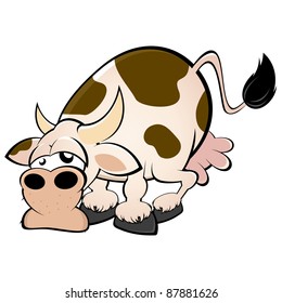 funny cartoon cow