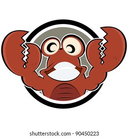 funny cartoon crab