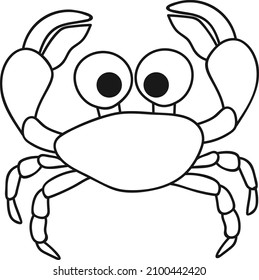 Caricatura divertida sobre el cangrejo caricatura sobre arte vectorial e ilustración